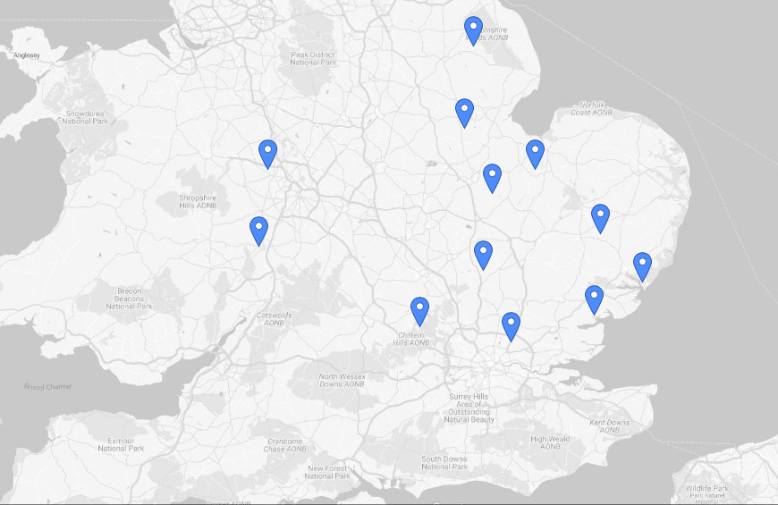 Location of COFCO UK sites across the UK